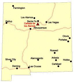 Location Map of the Canada de los Alamos Land Grant, New Mexico, U.S.A.