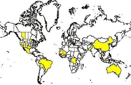 AGW has worked in all of the areas highlighted in yellow.